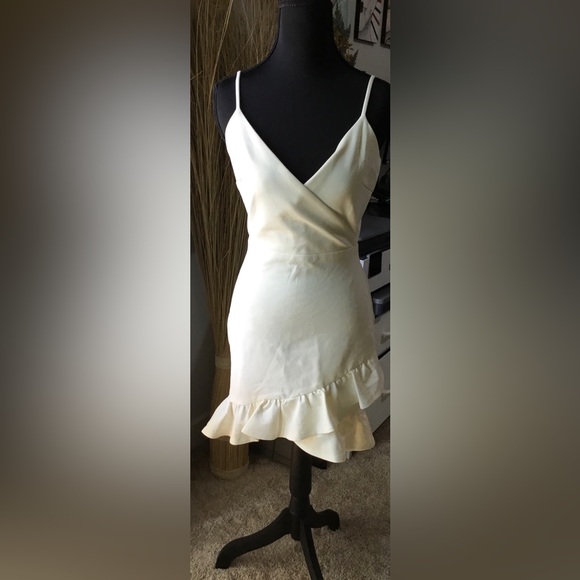 Lulus White Cream High Low Ruffled Dress - Picture 2 of 9